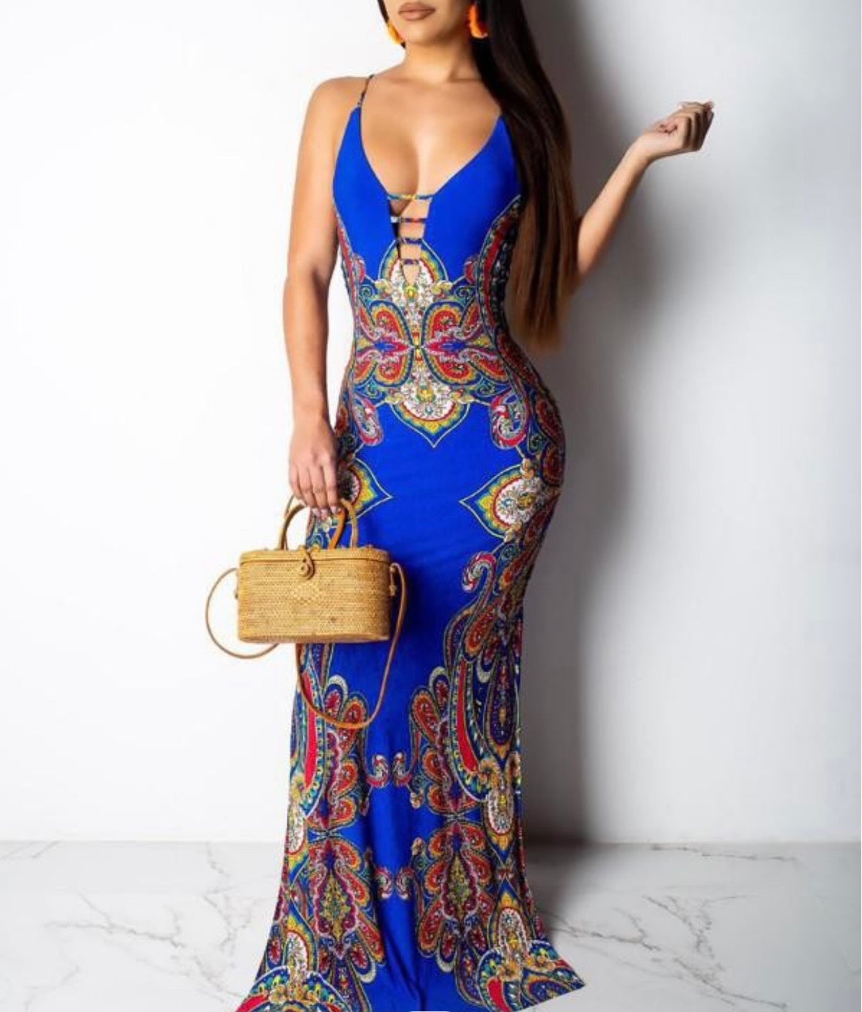 Goddess Cut Out Maxi Dress